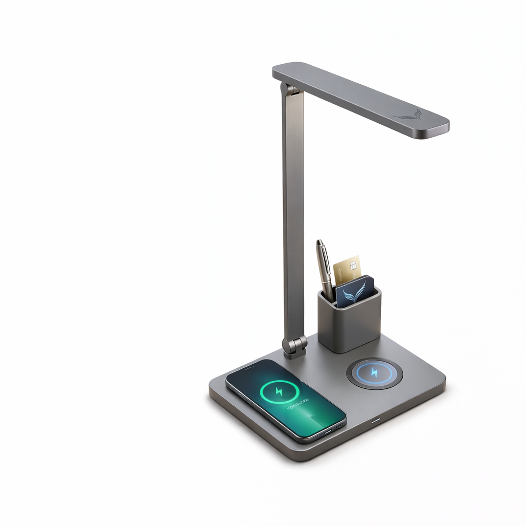 Velnorian™ Smart LED Desk Lamp with Integrated Charging Station
