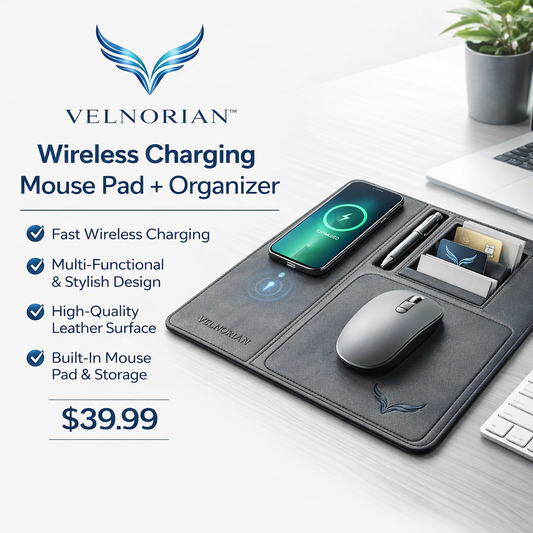Velnorian™ Wireless Charging Desk Mat & Organizer